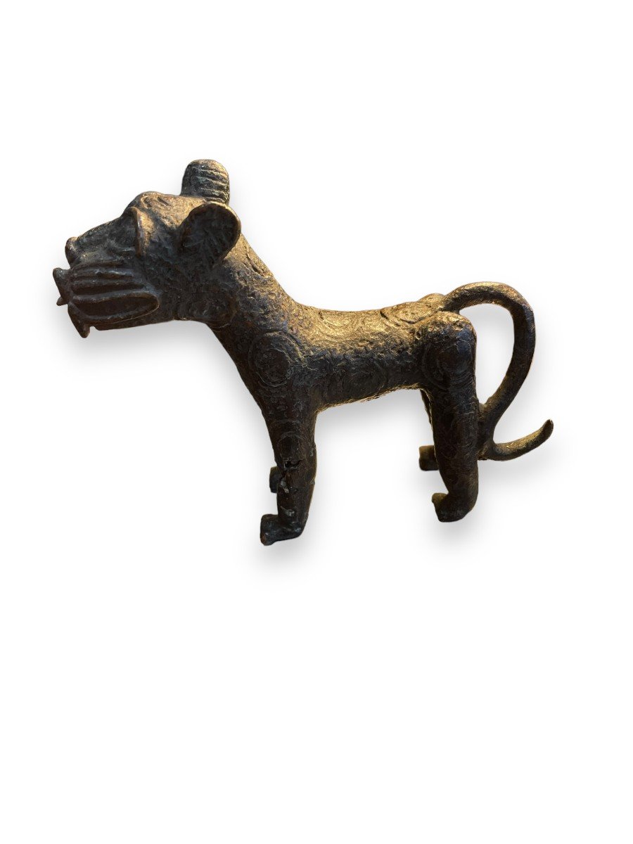 Benin Bronze Leopard Statue -photo-4