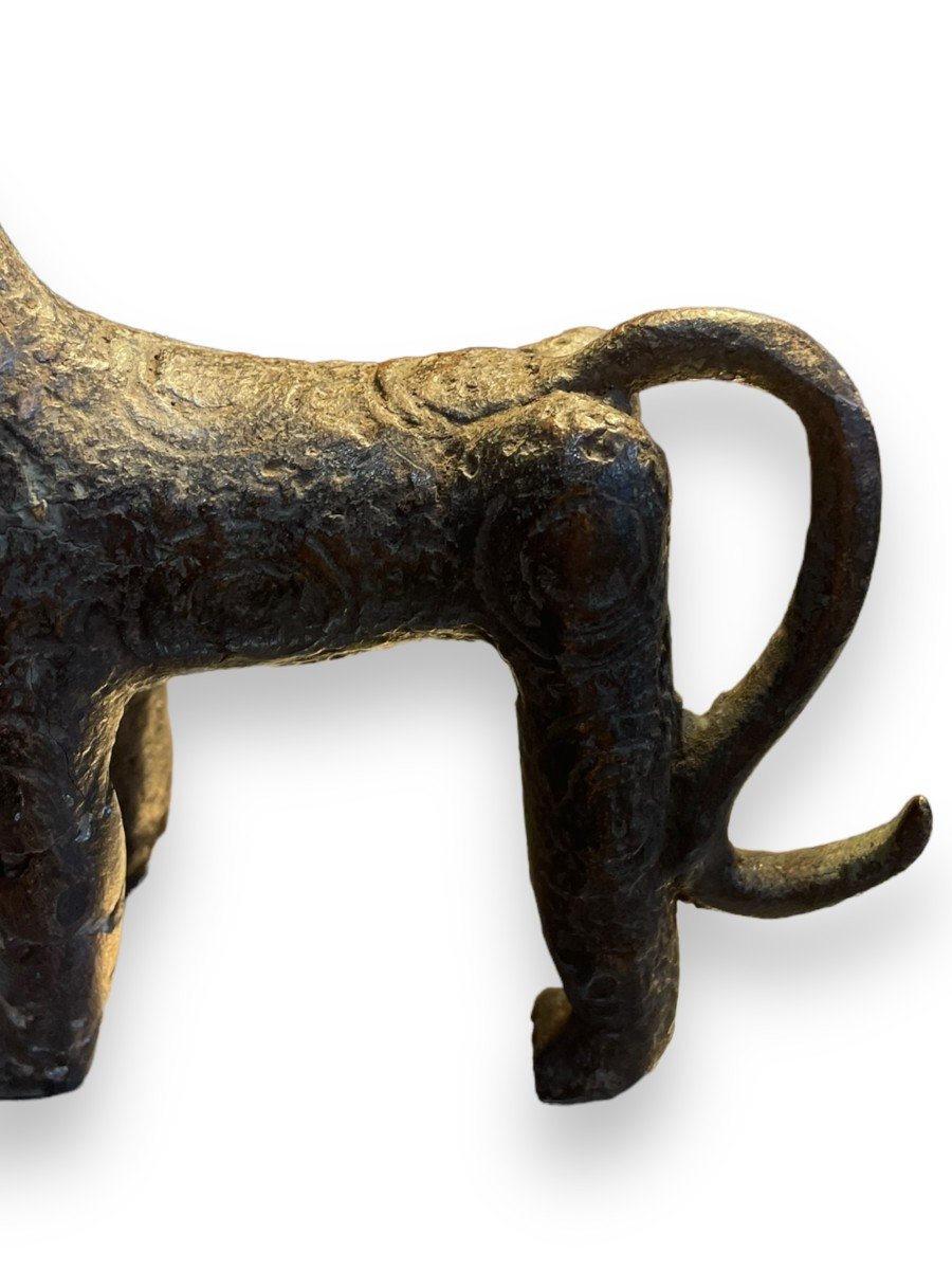 Benin Bronze Leopard Statue -photo-8