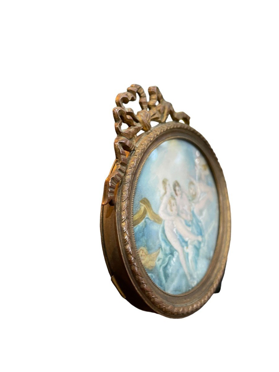 Miniature Painted On Ivory Amours-photo-5