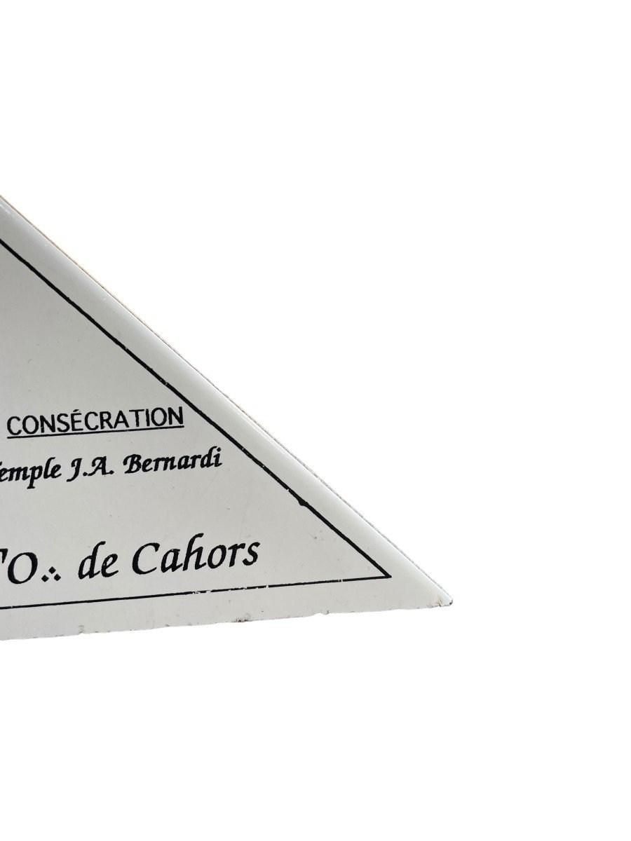 Commemorative Enameled Masonic Plaque Freemason Obedience Of Cahors-photo-3