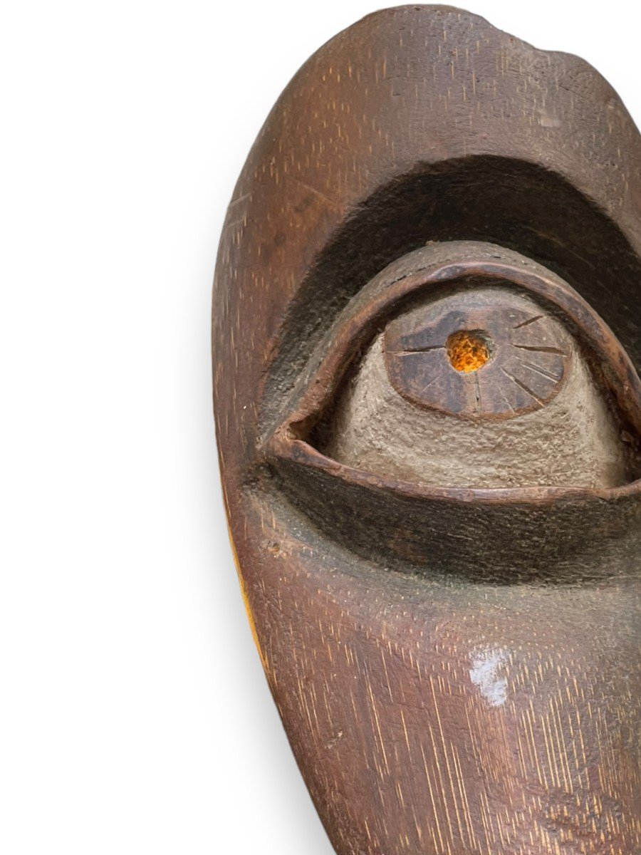 Cyclops Eye Mask In Polychrome Wood-photo-2