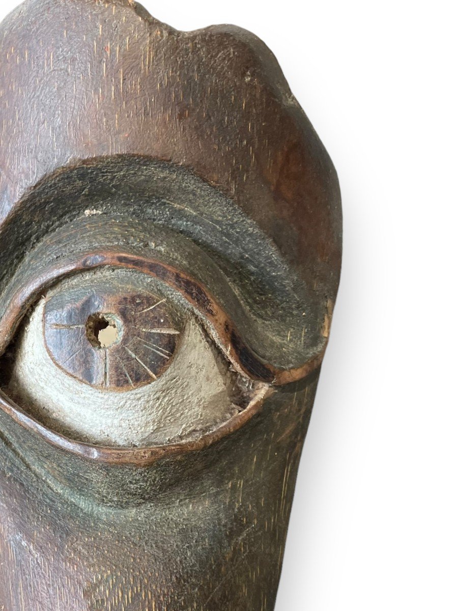 Cyclops Eye Mask In Polychrome Wood-photo-5