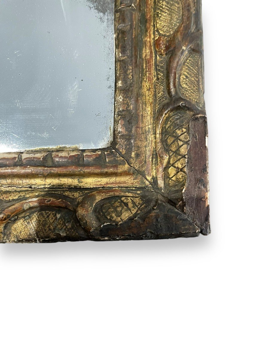 18th Century Mirror In Golden Wood-photo-3