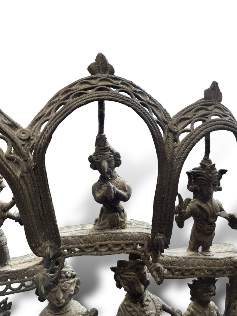 Bronze Altar Decor Of Deities India Dhokra Odisha -photo-3