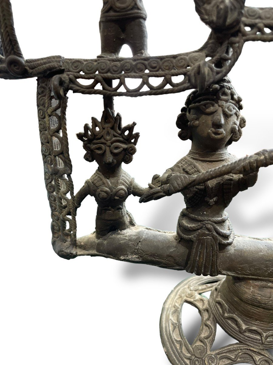 Bronze Altar Decor Of Deities India Dhokra Odisha -photo-3