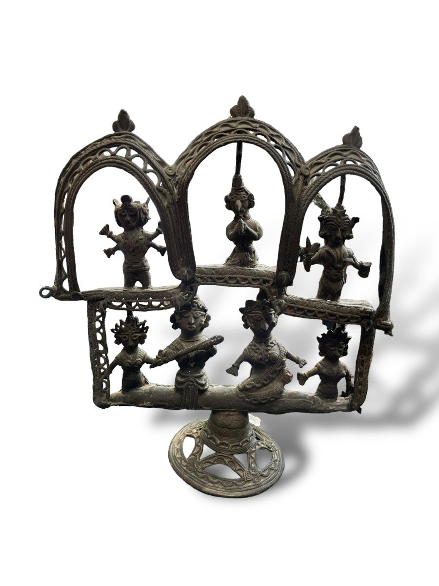 Bronze Altar Decor Of Deities India Dhokra Odisha -photo-6