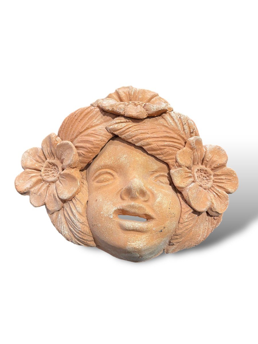 Terracotta Figure Head Allegory Of Spring-photo-3