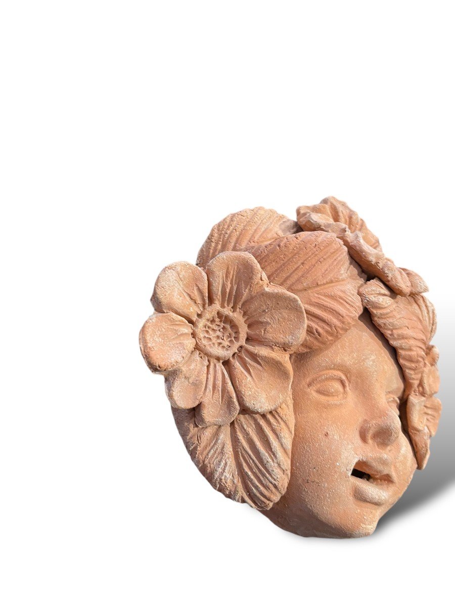 Terracotta Figure Head Allegory Of Spring-photo-2