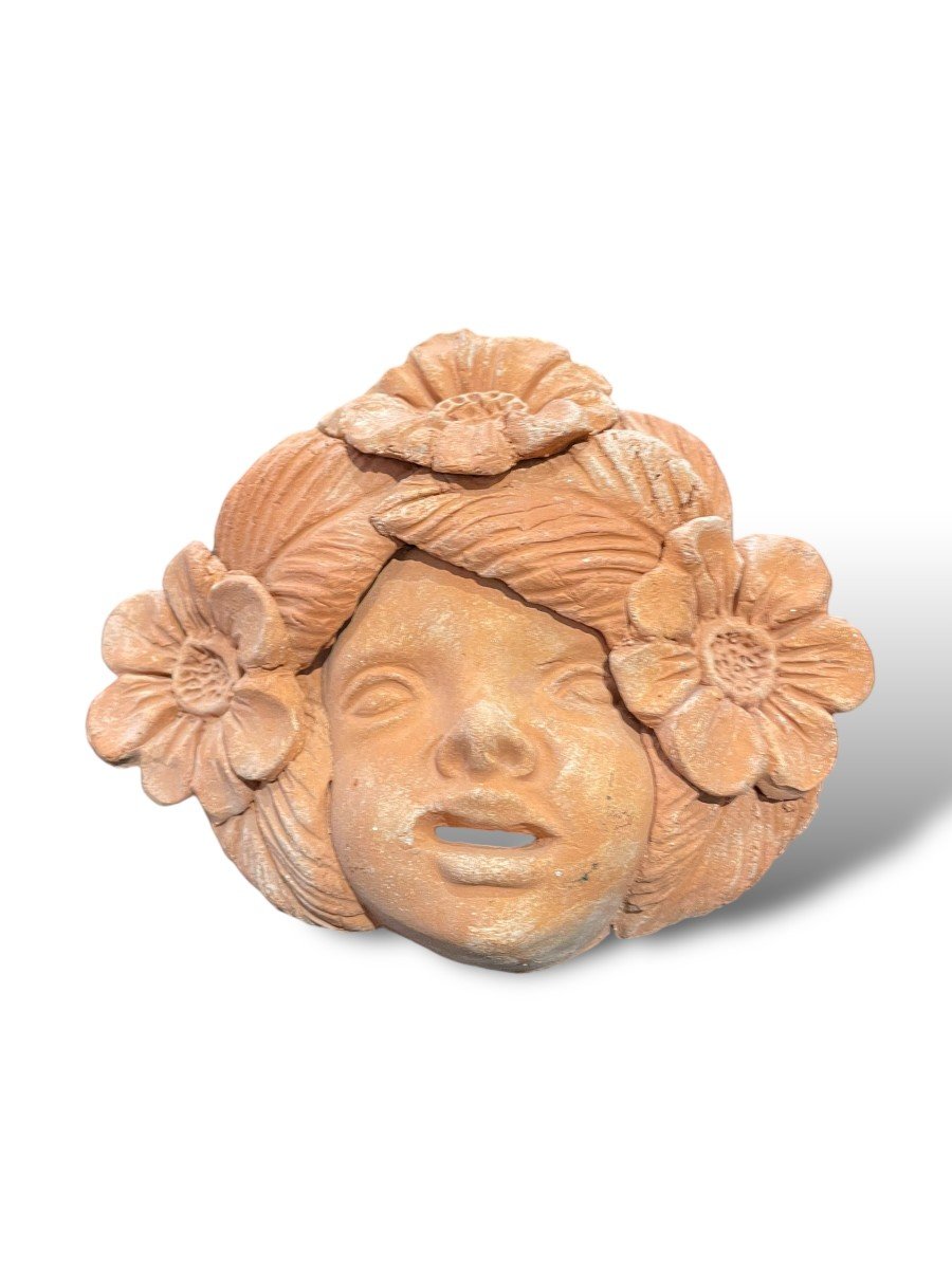 Terracotta Figure Head Allegory Of Spring-photo-4