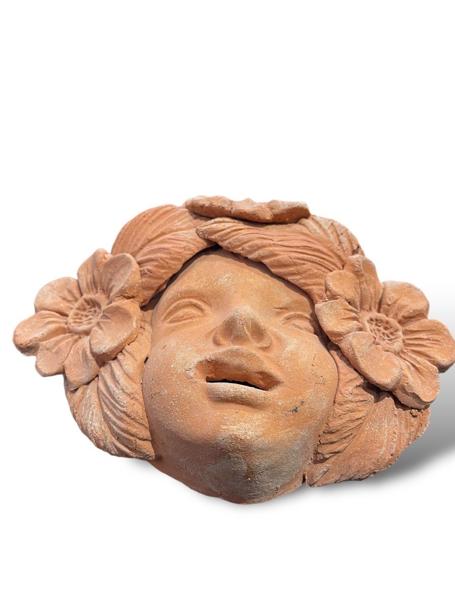 Terracotta Figure Head Allegory Of Spring-photo-6