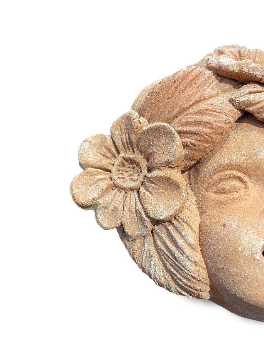 Terracotta Figure Head Allegory Of Spring-photo-7