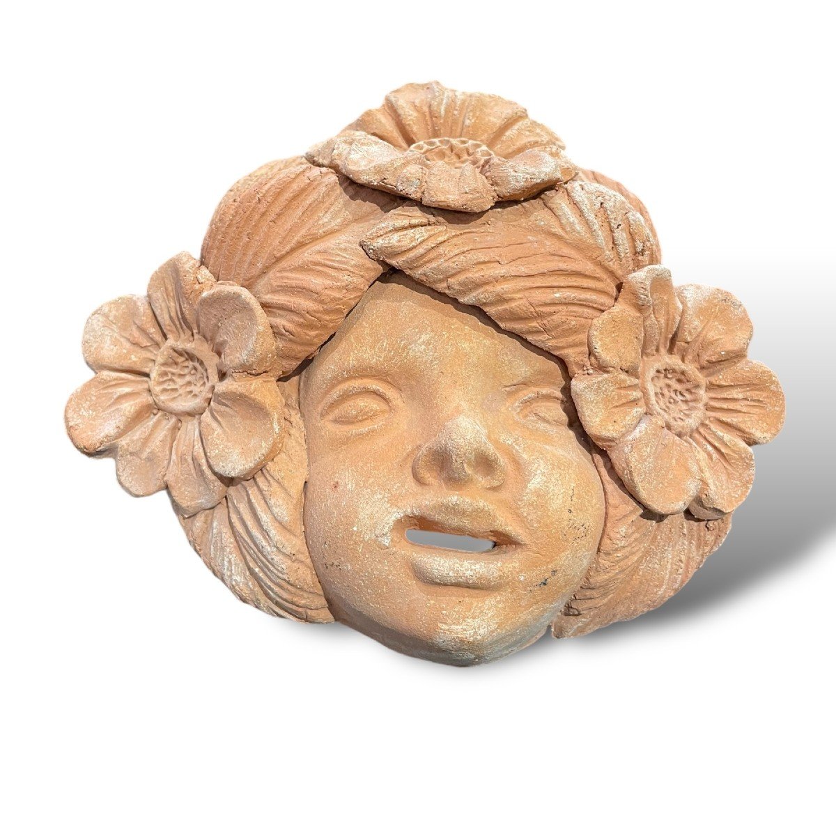 Terracotta Figure Head Allegory Of Spring