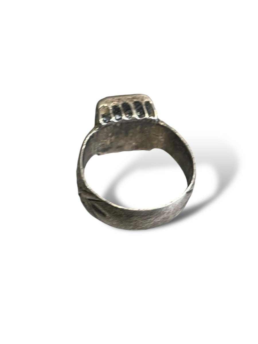 Episcopal Style Silver And Rock Crystal Ring-photo-5