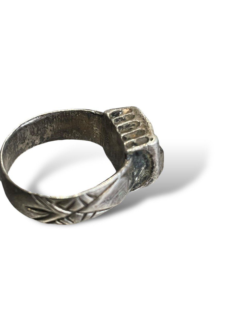 Episcopal Style Silver And Rock Crystal Ring-photo-6