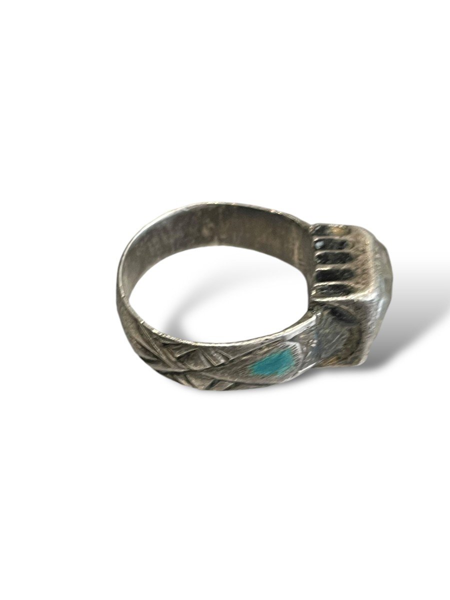 Episcopal Style Silver And Rock Crystal Ring-photo-7