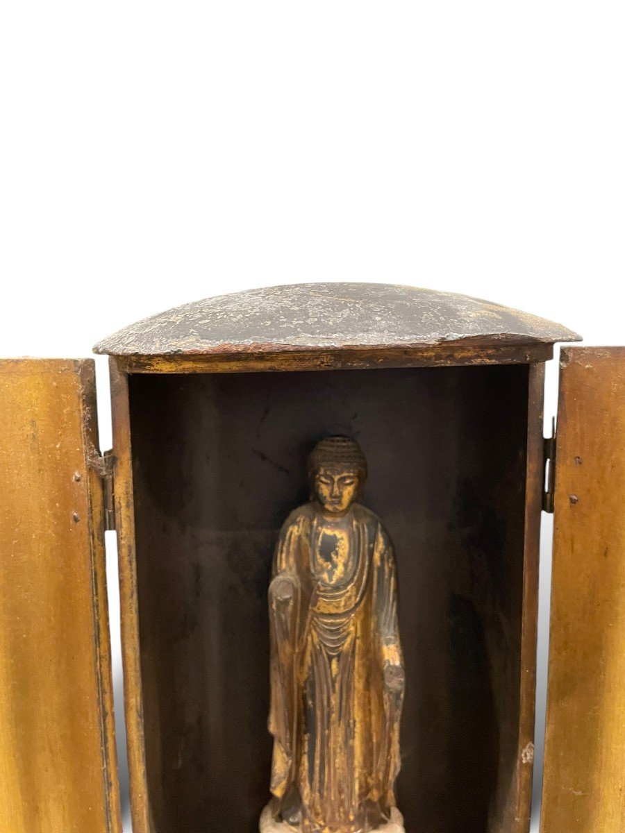 Buddha And Altar In Gilded Wood, Butsudan, Japan, Edo-photo-7