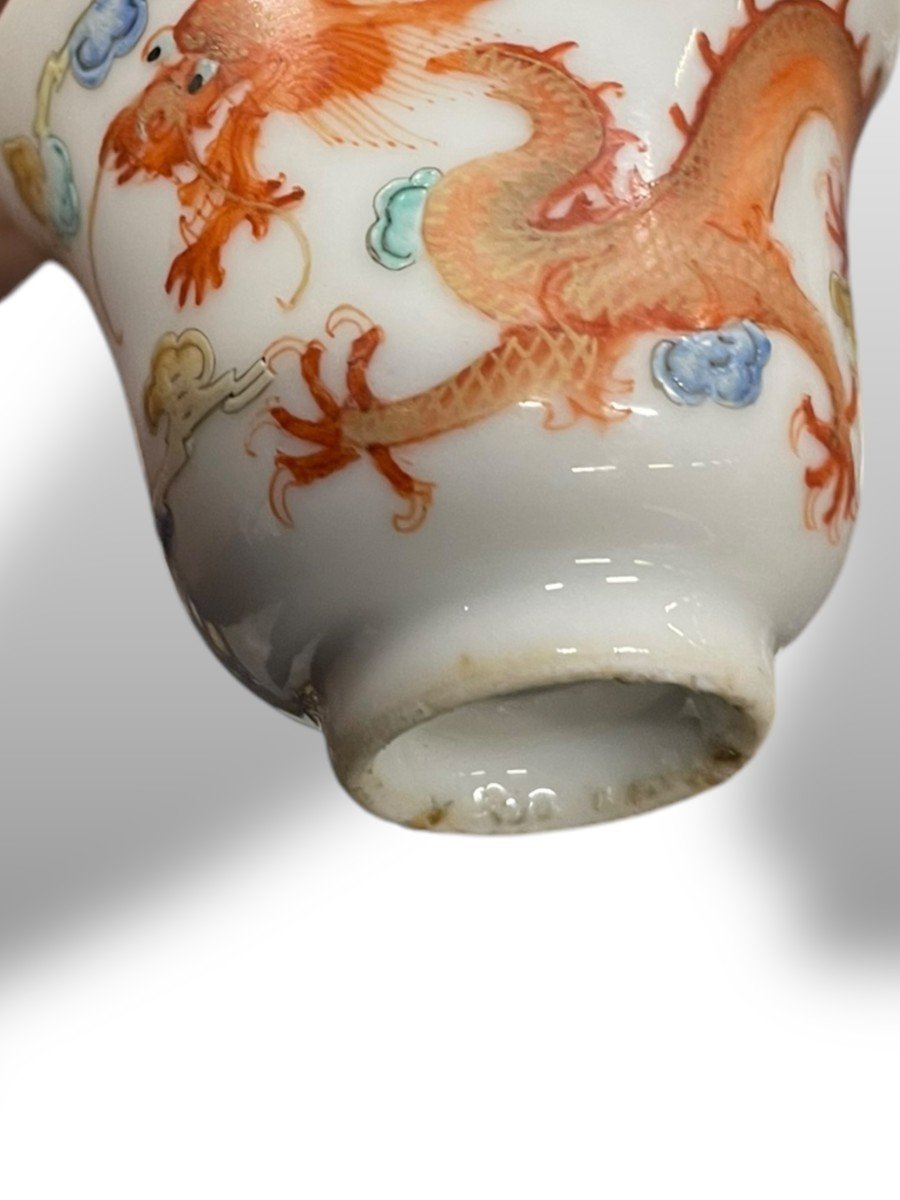 Fencai Red Imperial Dragon Decorated Sorbet China-photo-2