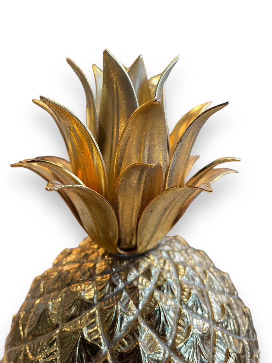 Seau à Glace Ananas Doré Par Mauro Manetti Circa I960-photo-4