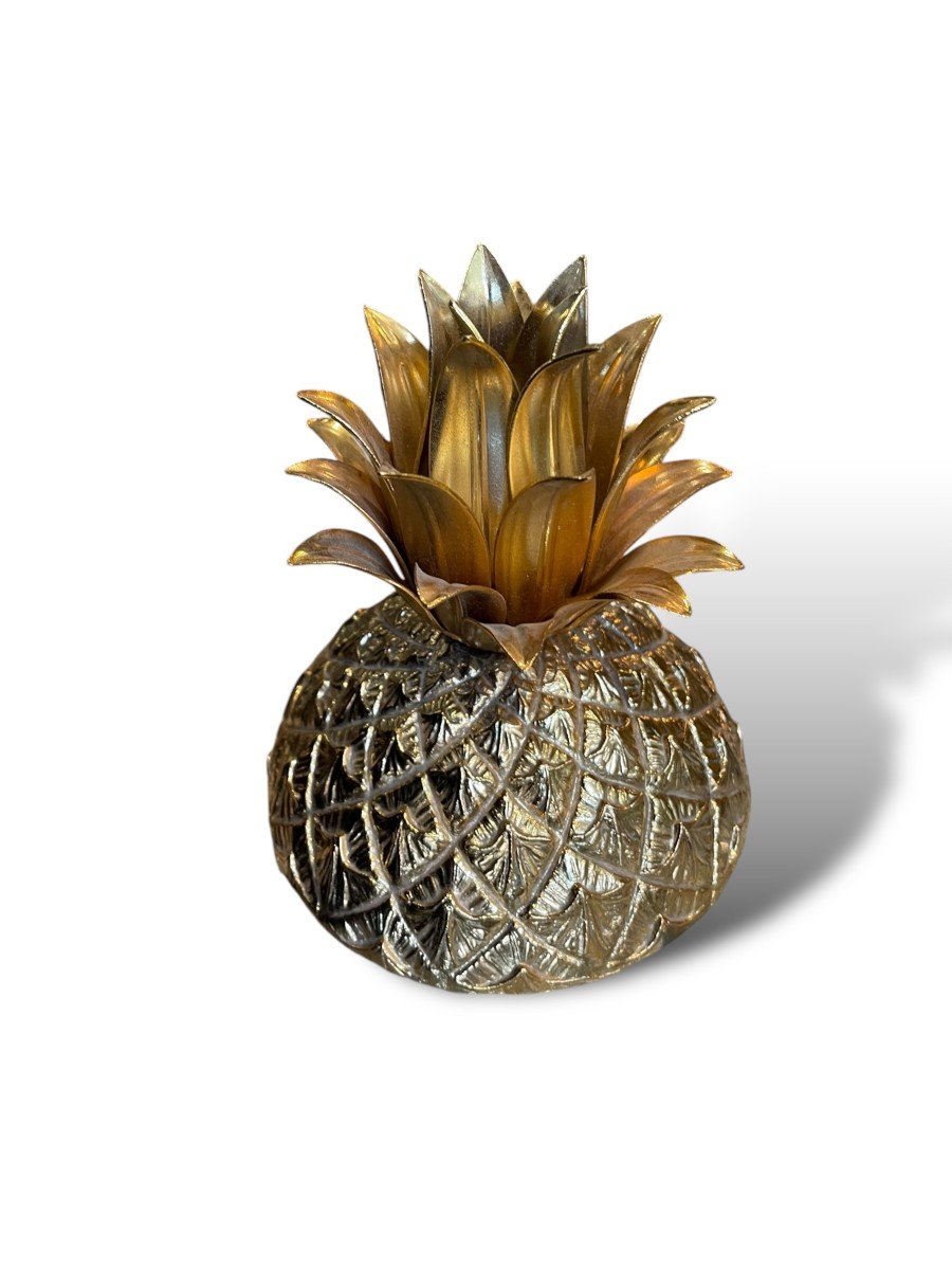 Seau à Glace Ananas Doré Par Mauro Manetti Circa I960-photo-8