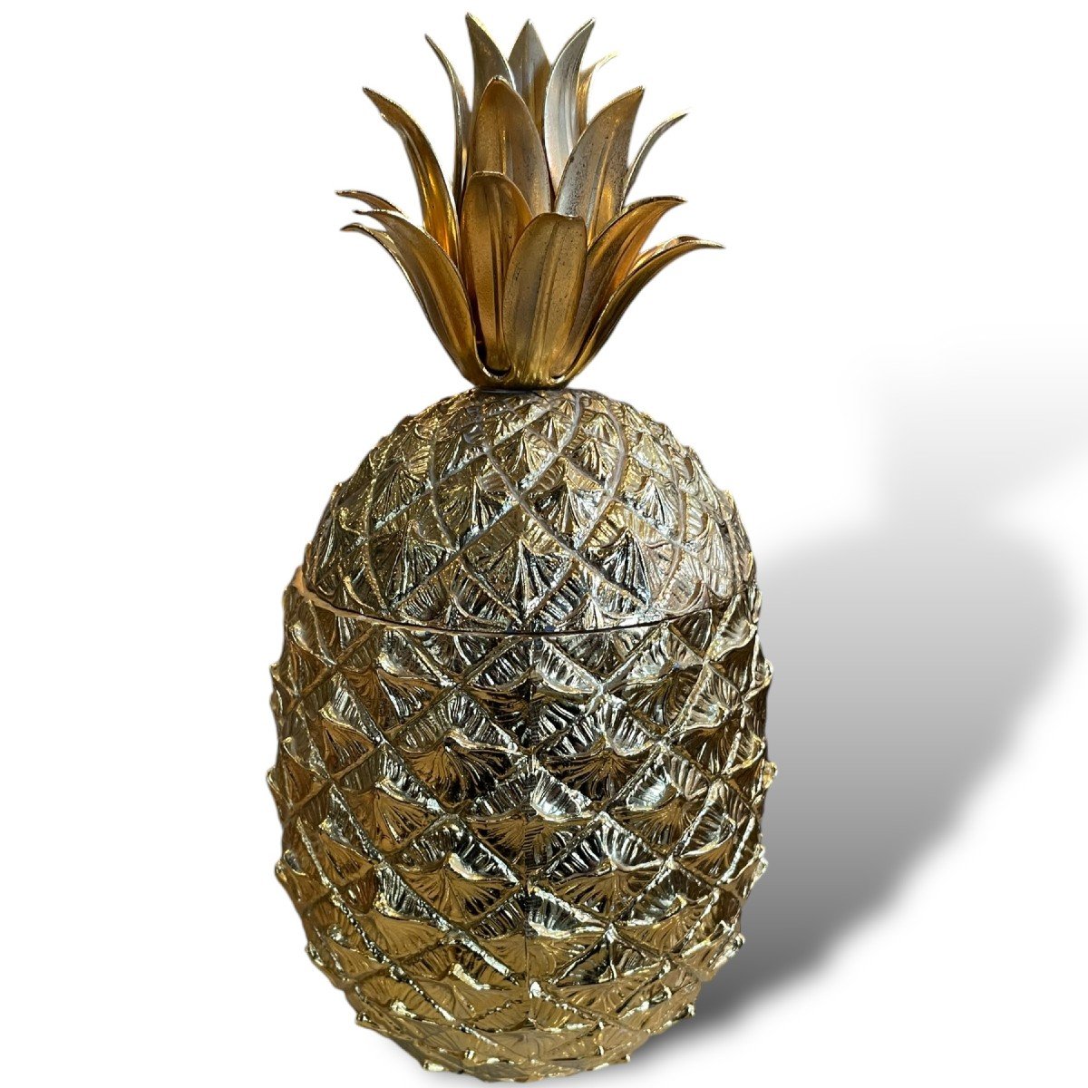 Seau à Glace Ananas Doré Par Mauro Manetti Circa I960