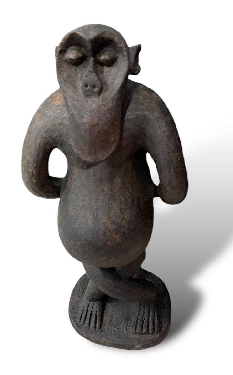 Statuette Africaine Singe Dansant Bulu Gabon