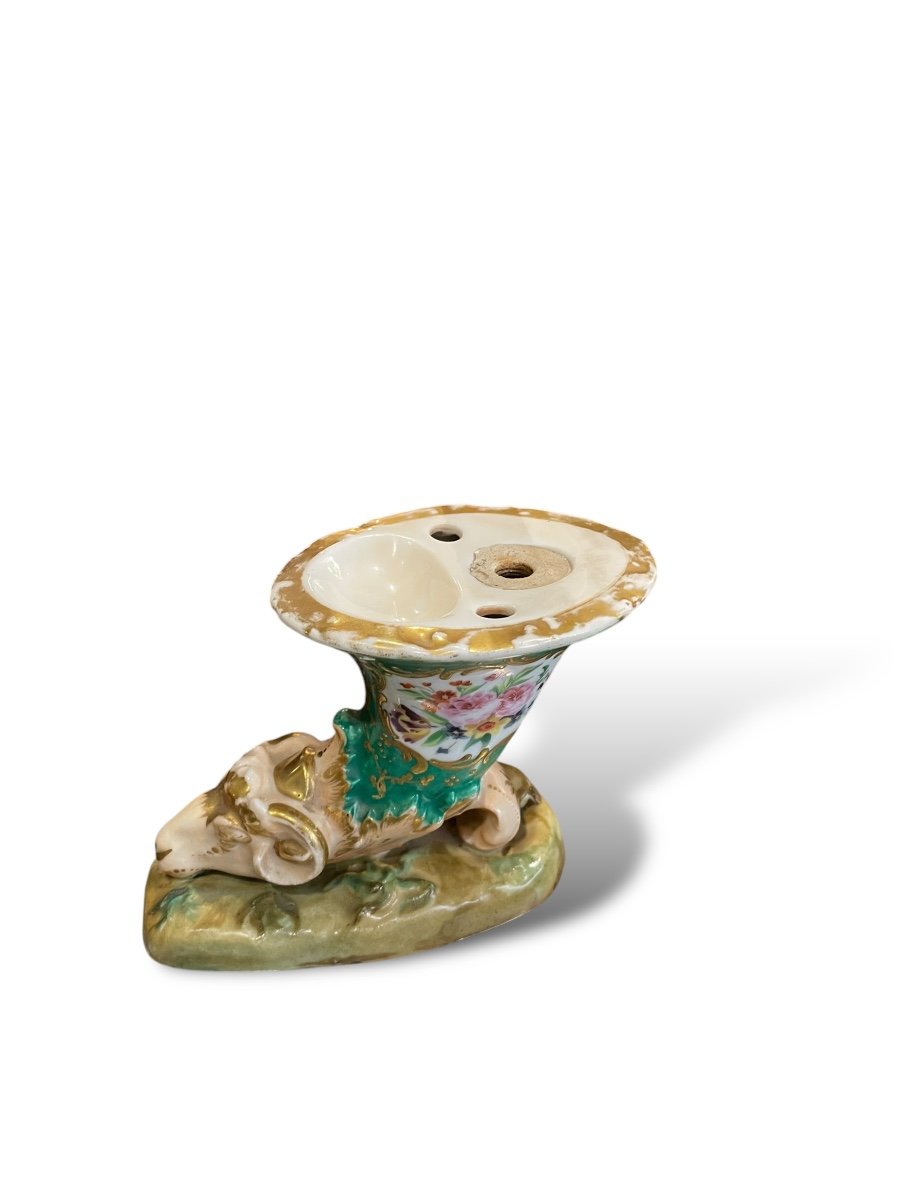 Old Paris Porcelain Rython Inkwell-photo-2