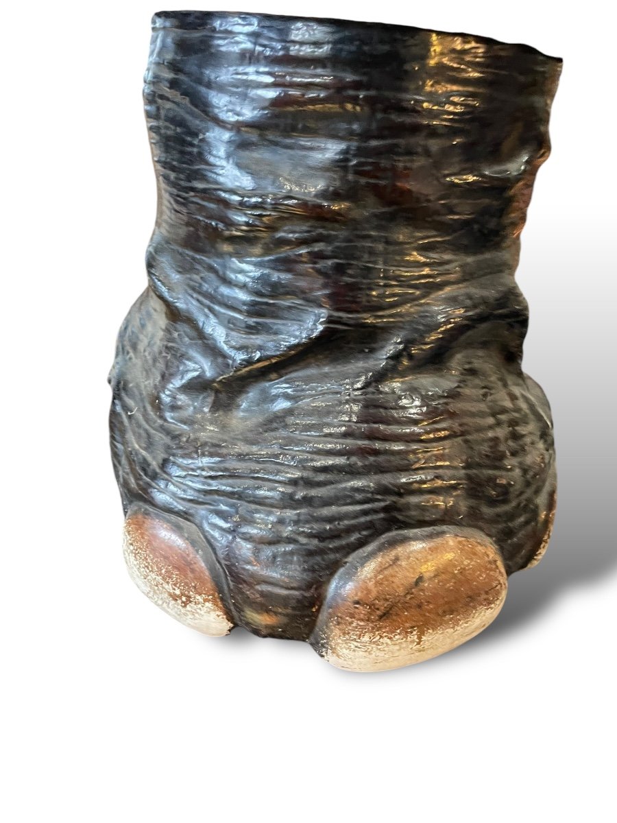 Elephant Foot Pattern Planter Stool-photo-2