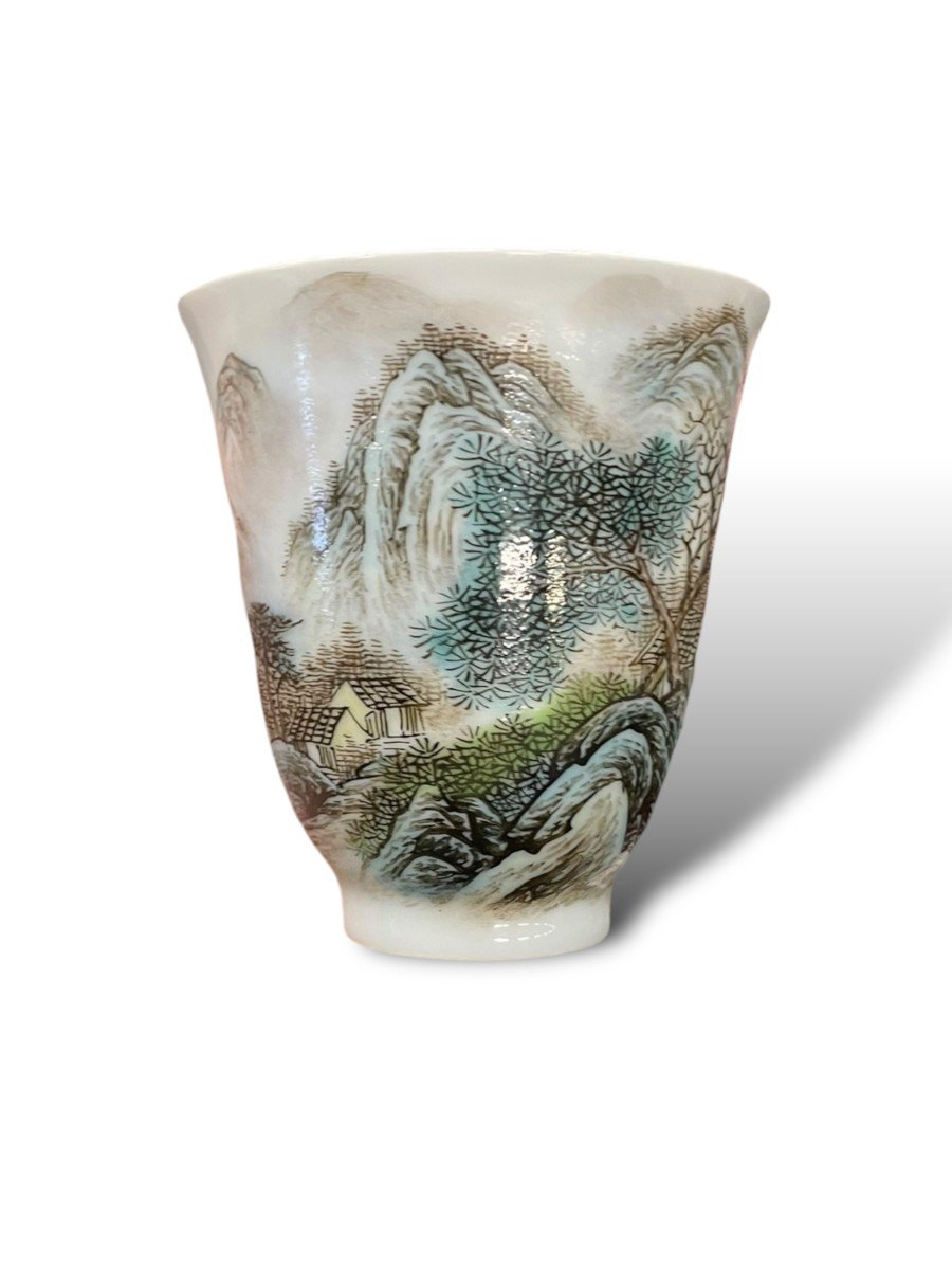 China Porcelain Sorbet From The Republic Period In The Style Of Want Yeting-photo-4