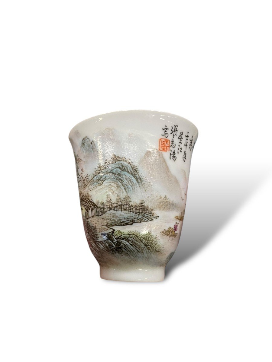 China Porcelain Sorbet From The Republic Period In The Style Of Want Yeting-photo-5