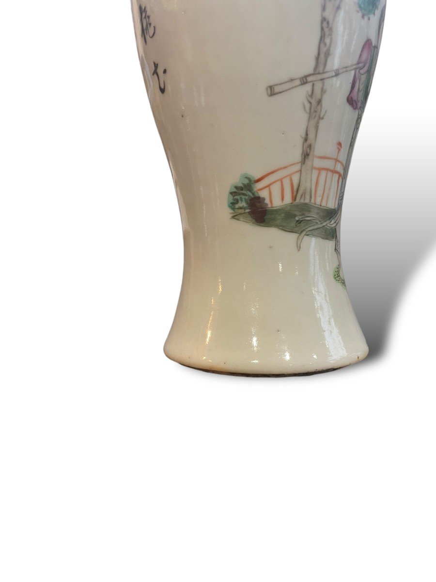 Chinese Qing Dynasty Porcelain Baluster Vase-photo-6