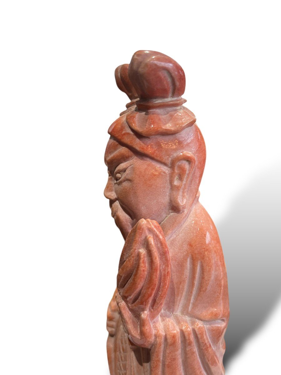 Hard Stone Figure Of A Chinese Dignitary Or Immortal -photo-2