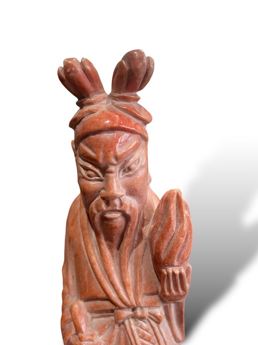 Hard Stone Figure Of A Chinese Dignitary Or Immortal -photo-3