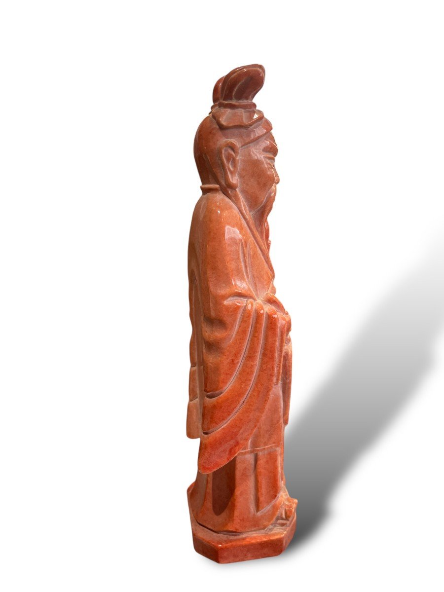 Hard Stone Figure Of A Chinese Dignitary Or Immortal -photo-2