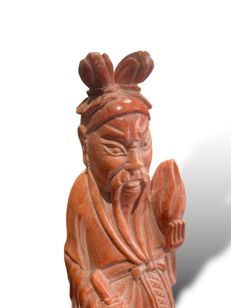 Hard Stone Figure Of A Chinese Dignitary Or Immortal -photo-3