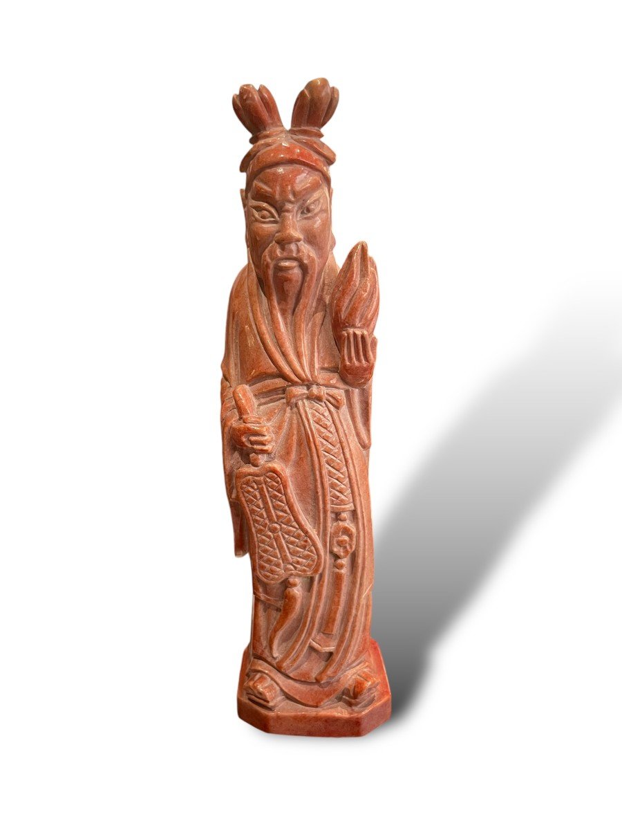 Hard Stone Figure Of A Chinese Dignitary Or Immortal -photo-4