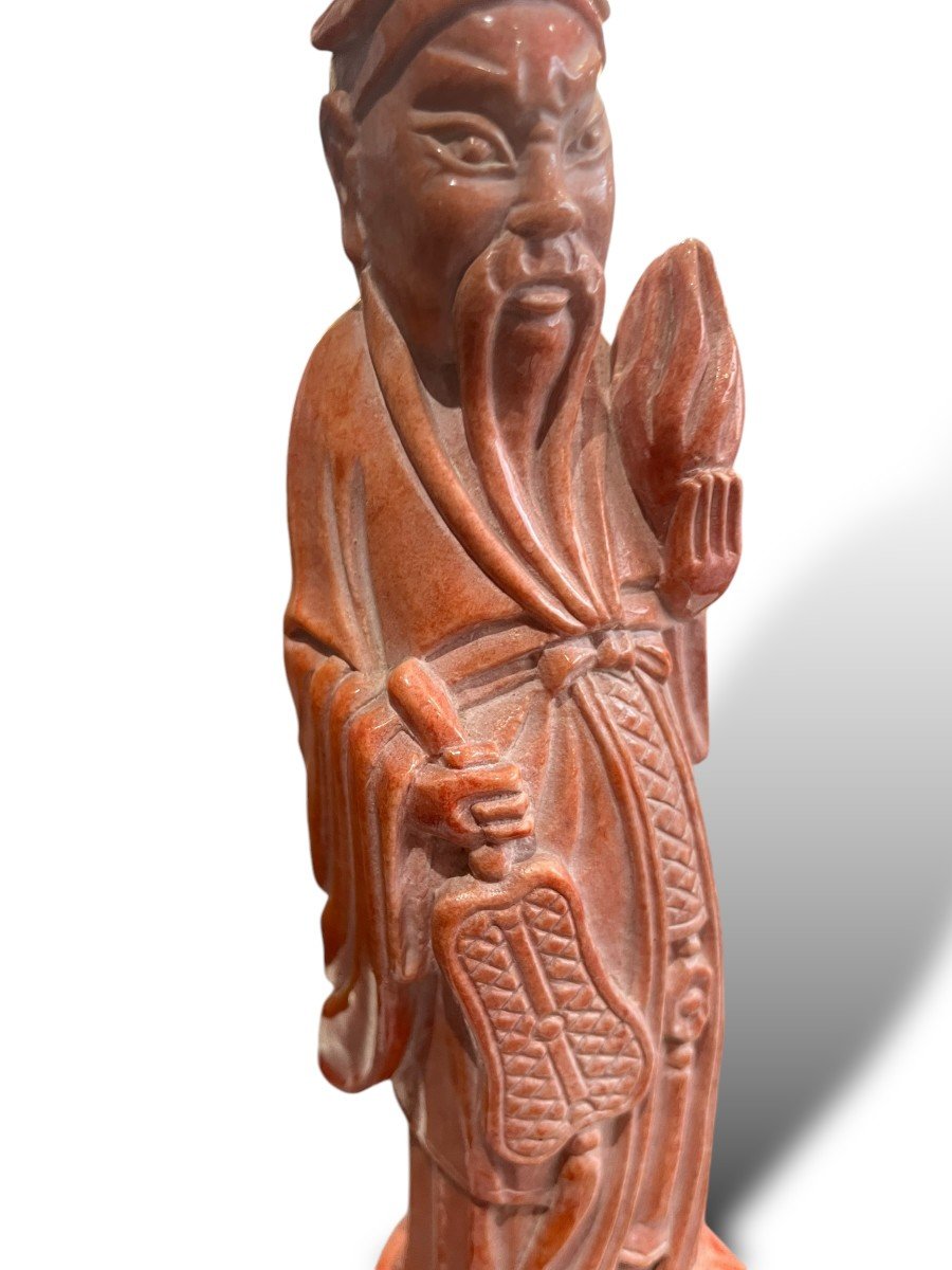 Hard Stone Figure Of A Chinese Dignitary Or Immortal -photo-7