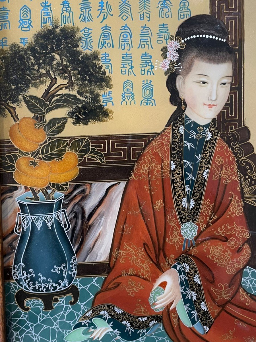 China Indochina Fixed Coaster Depicting A Lady Of Quality-photo-4