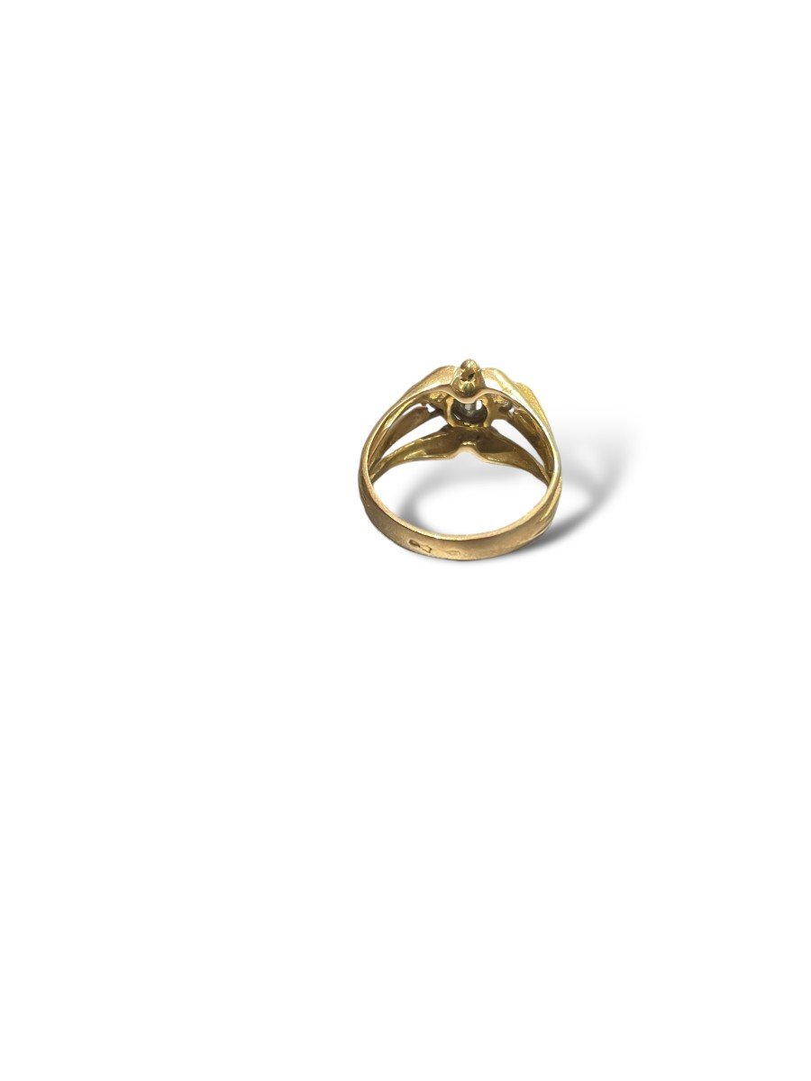 Antique Yellow Gold And Diamond Ring-photo-1