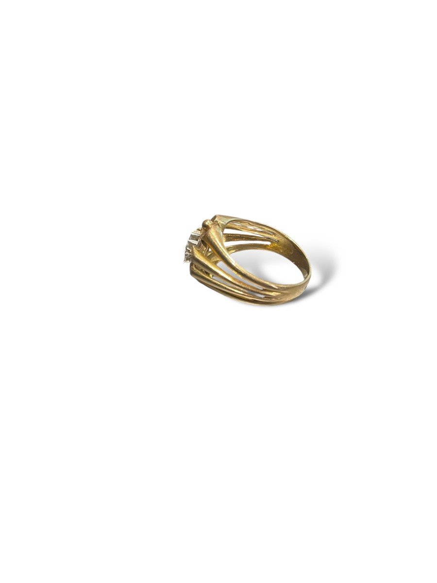 Antique Yellow Gold And Diamond Ring-photo-2