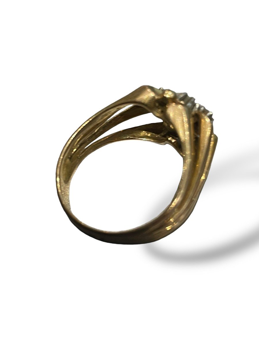 Antique Yellow Gold And Diamond Ring-photo-3