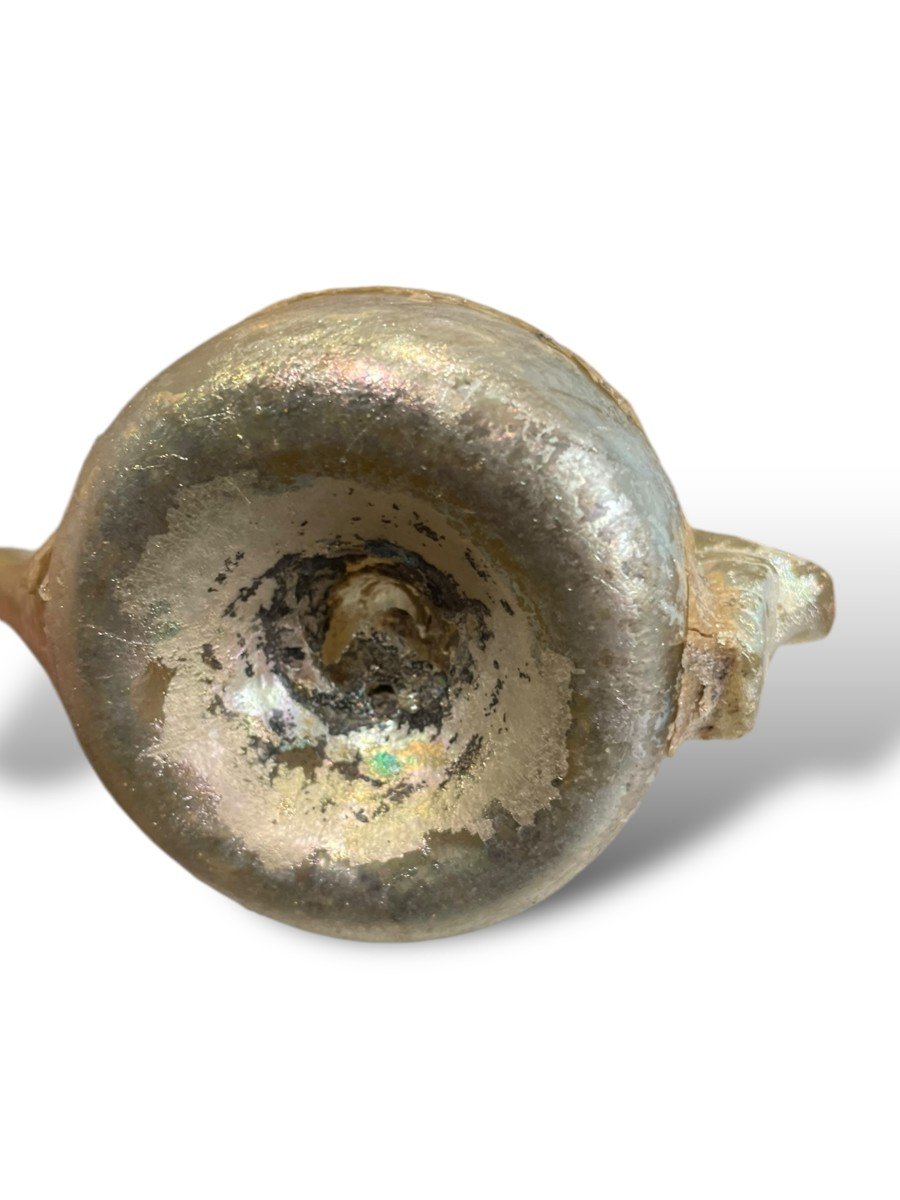 Long-spouted Guttus In Iridescent Glass Islamic Period-photo-7