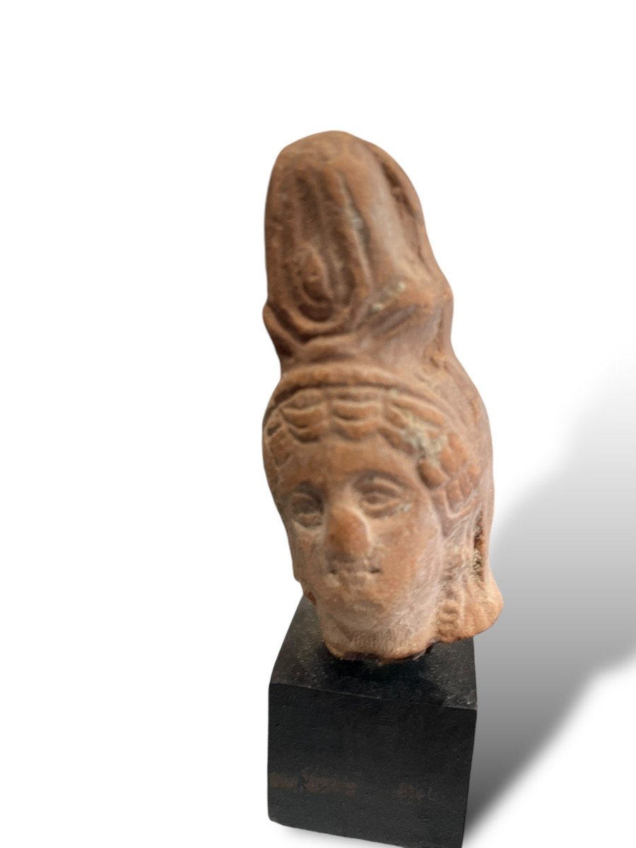 Tanagra Head Of Isis In Terracotta Ptolemaic Or Roman Period-photo-2