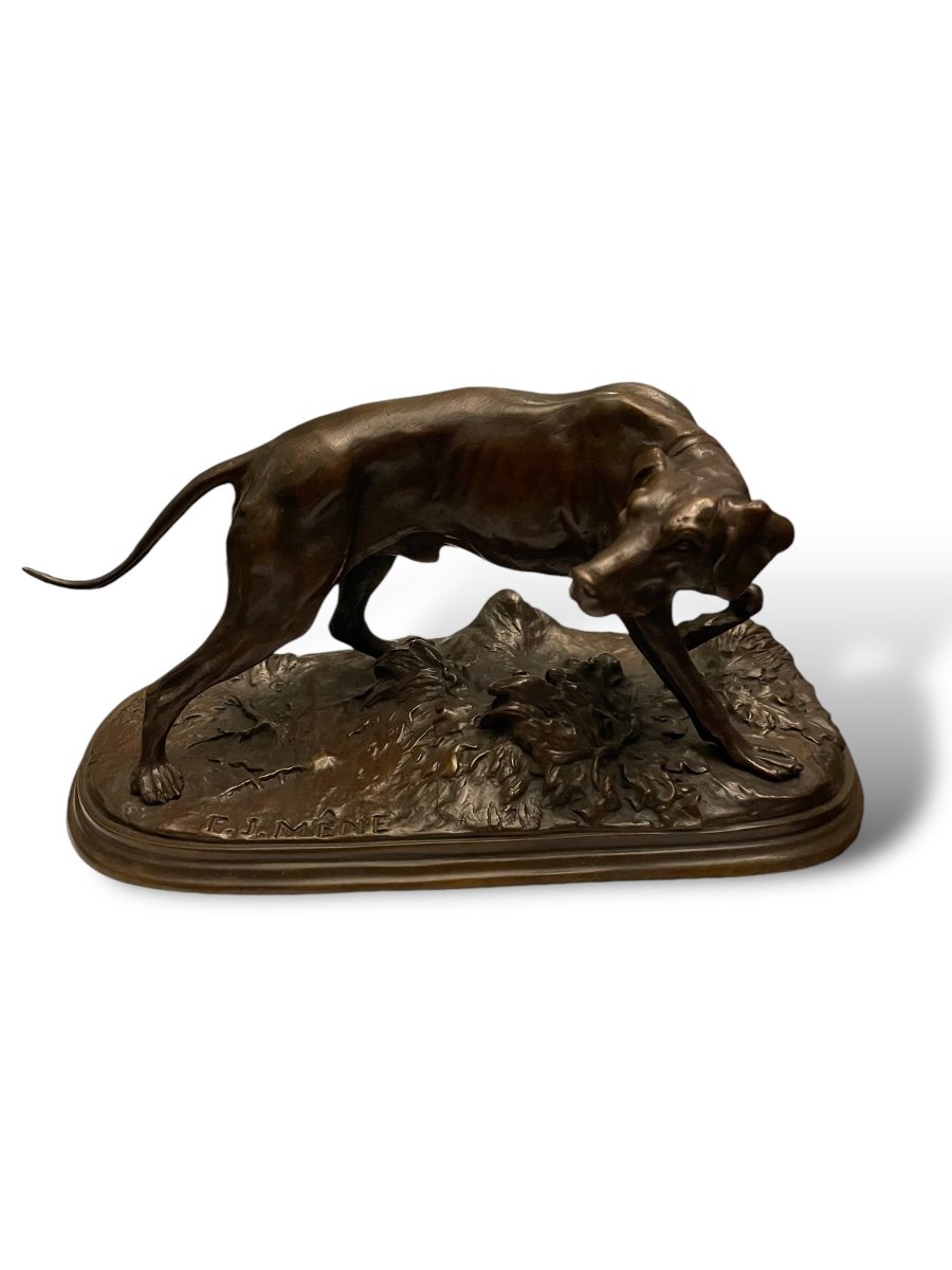 Pierre-jules Mêne Bronze Dog 19th Century-photo-8