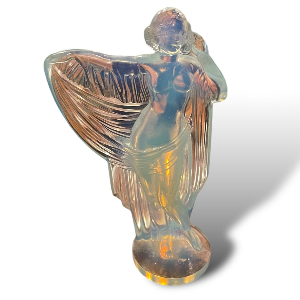 Sabino Venus With Veil In Opalescent Glass Art Deco 1930