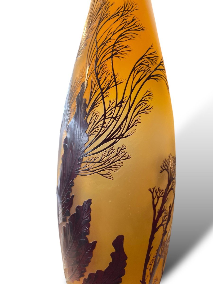 Emile Gallé Large Vase Flared Neck -photo-2