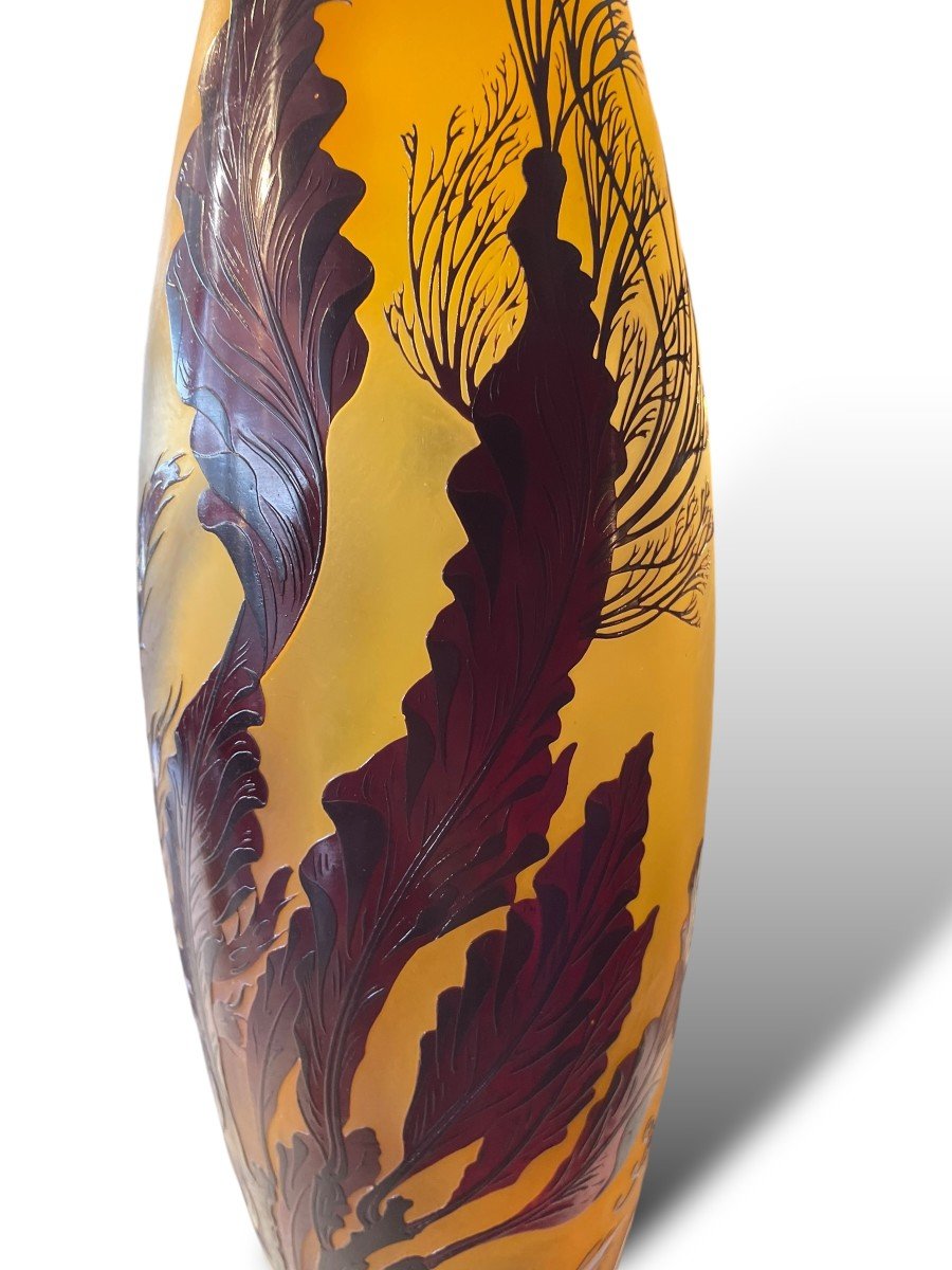 Emile Gallé Large Vase Flared Neck -photo-4