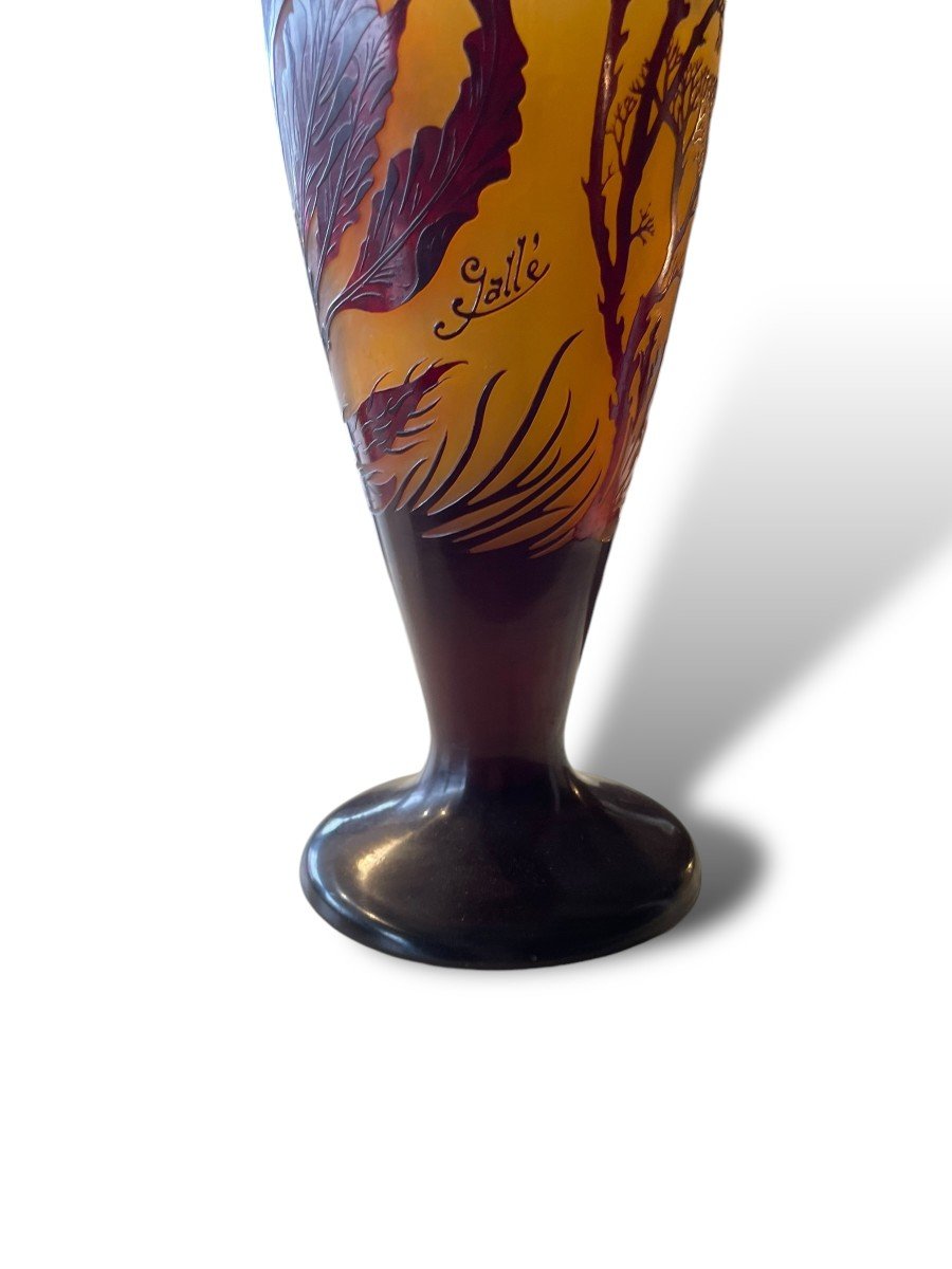 Emile Gallé Large Vase Flared Neck -photo-3