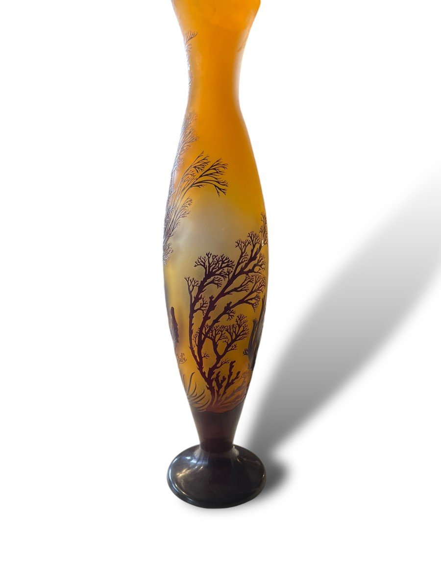 Emile Gallé Large Vase Flared Neck -photo-6