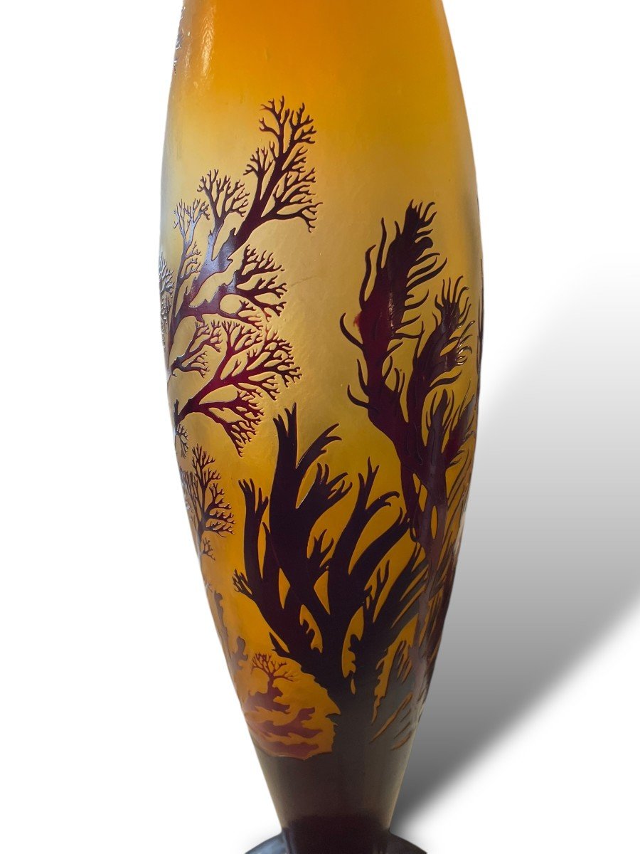 Emile Gallé Large Vase Flared Neck -photo-8