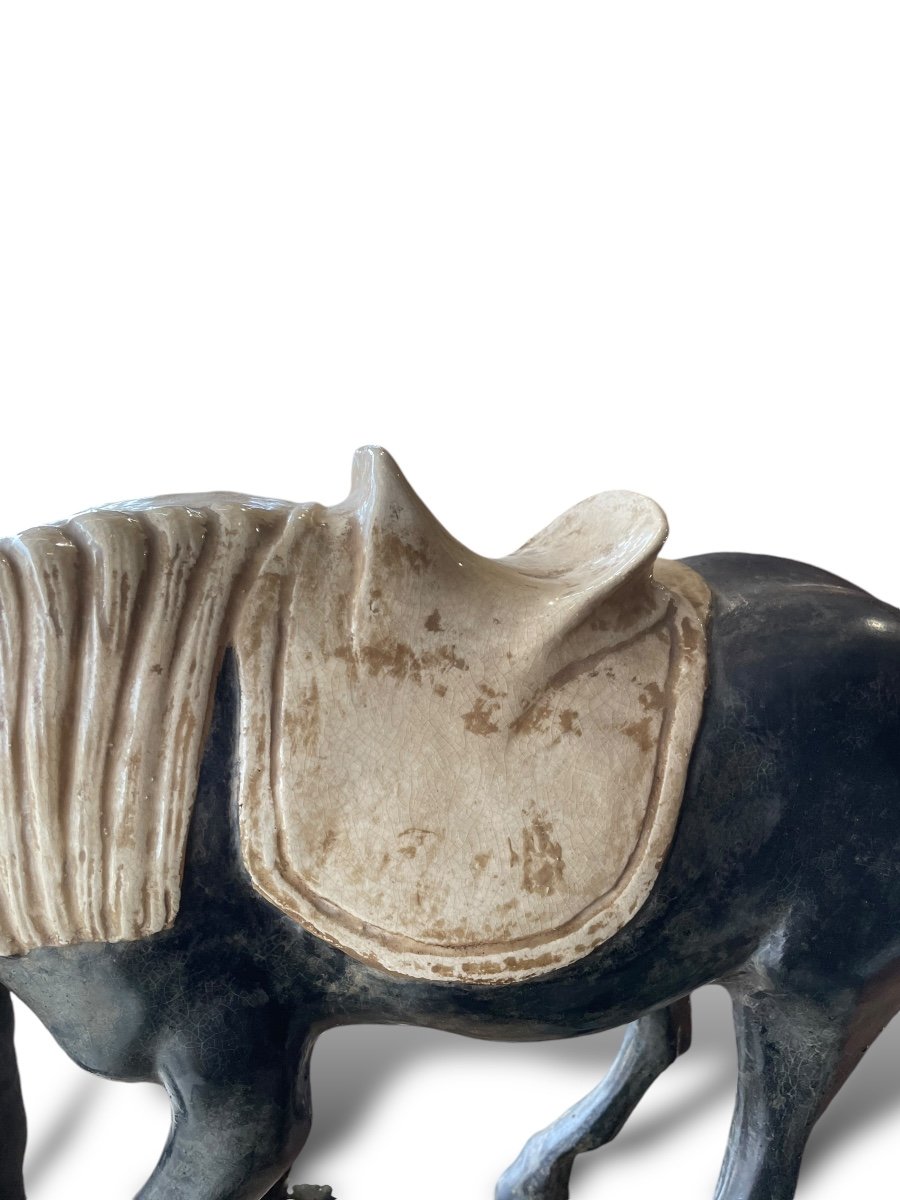 Tang Style Horse In Glazed Terracotta-photo-1